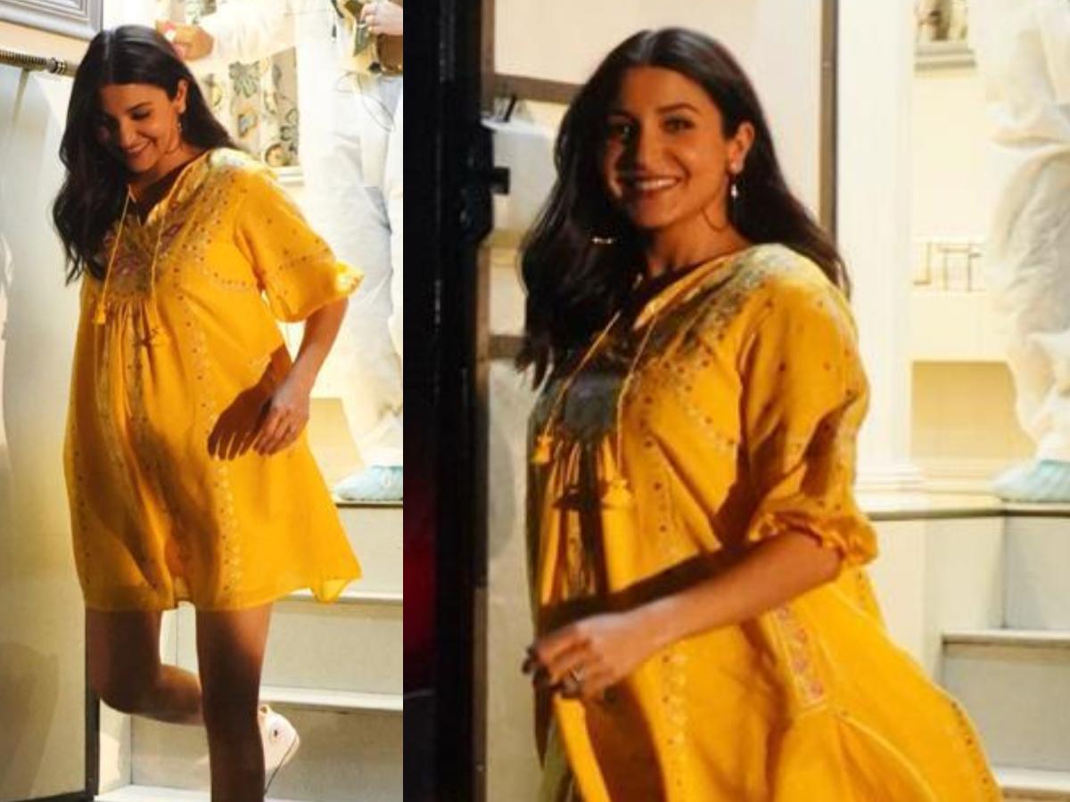 anushka sharma in anita dongre dress