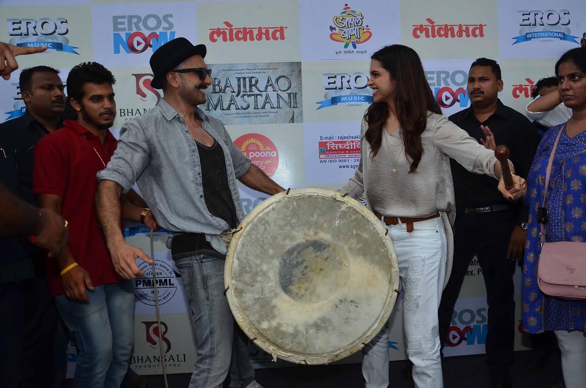 Deepika Padukone And Ranveer Singh At The Song Launch Of Bajirao