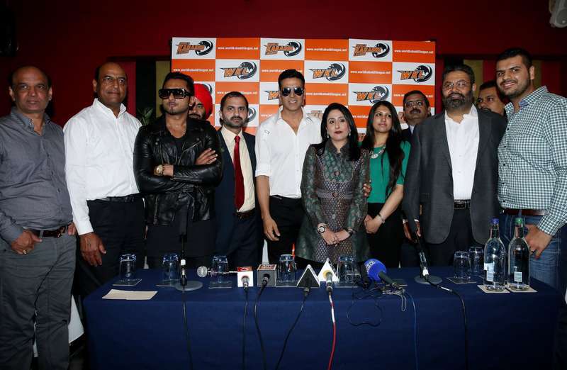 Akshay Kumar and Yo Yo Honey Singh at the World Kabbadi League Launch