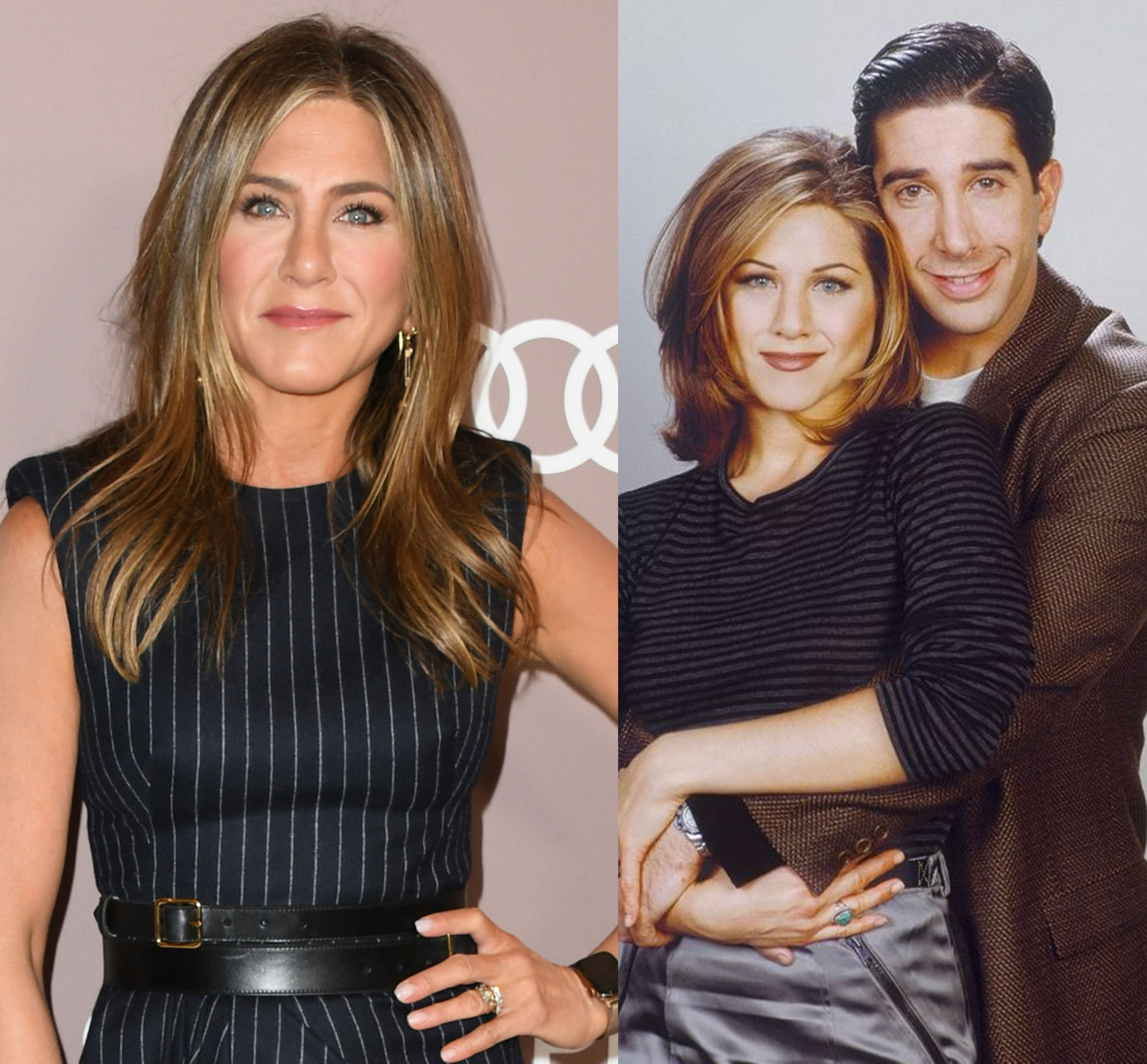 Jennifer Aniston dressed up in her iconic Rachel Green outfit - Masala