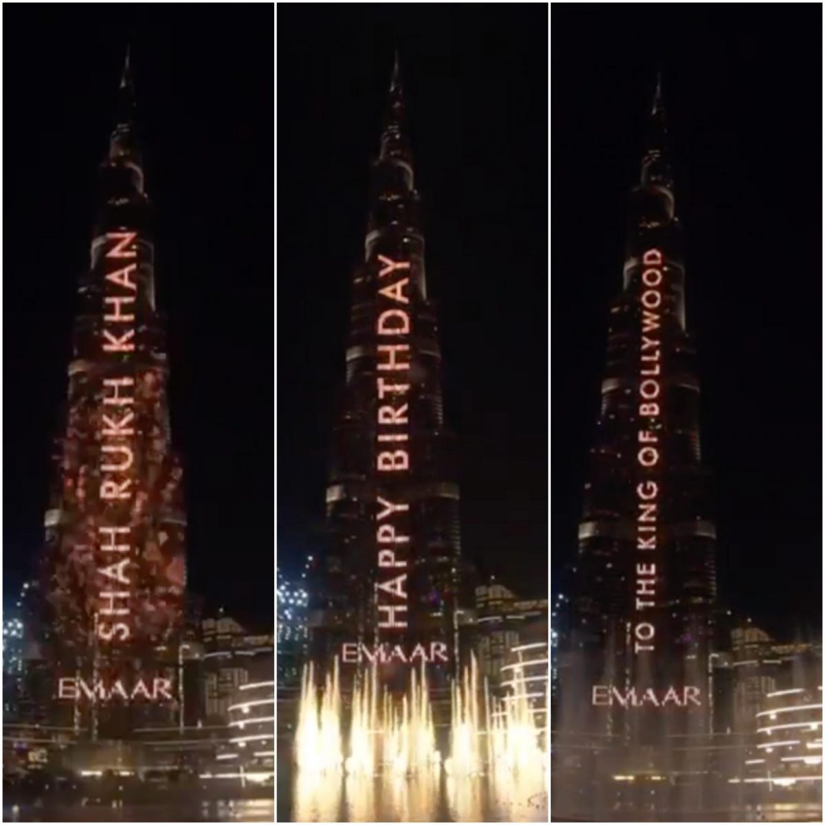 Burj Khalifa In Dubai Lights Up For Shah Rukh Khan’s Birthday - Masala