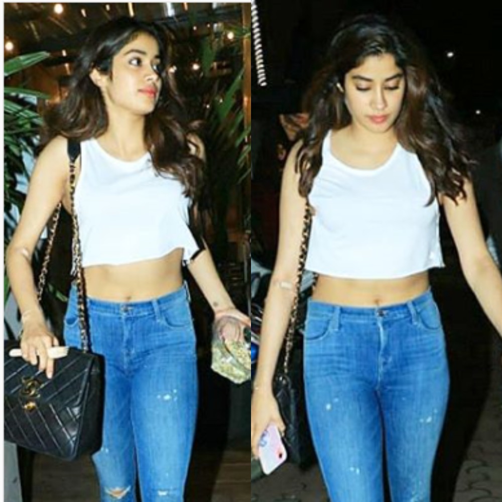Janhvi Kapoor slays her hot casual look in crop top and shorts - In Pics, News