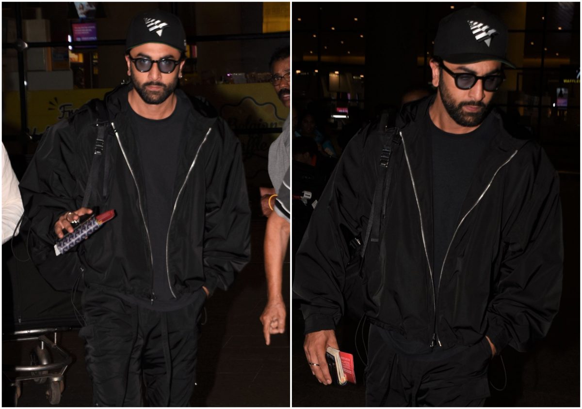 Ranbir Kapoor looks Damn Cool in Black Hoodie as he Spotted at