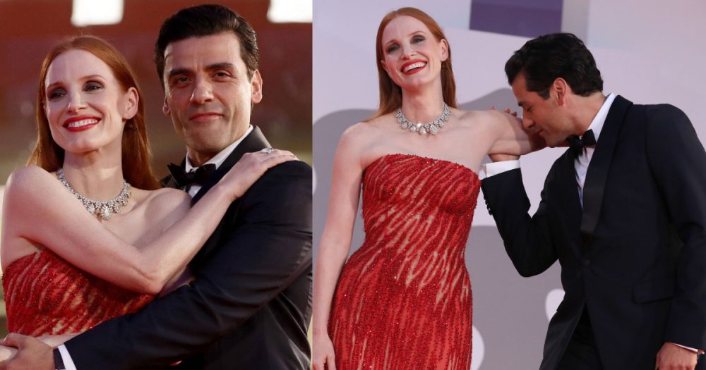 WATCH: Jessica Chastain, Oscar Isaac's viral, 'steamy' red carpet ...