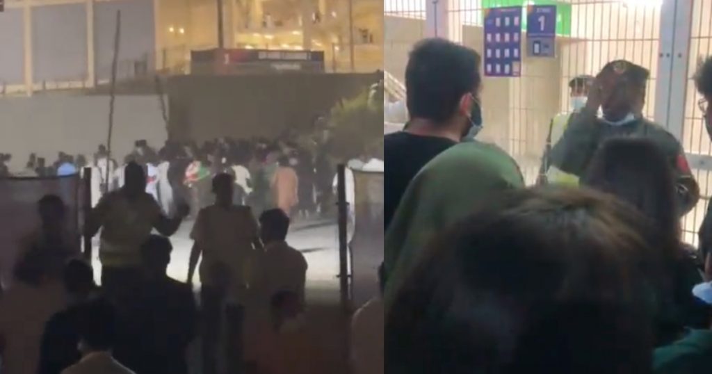 Chaos ensues at Dubai stadium as fans barge in ahead of Pakistan ...