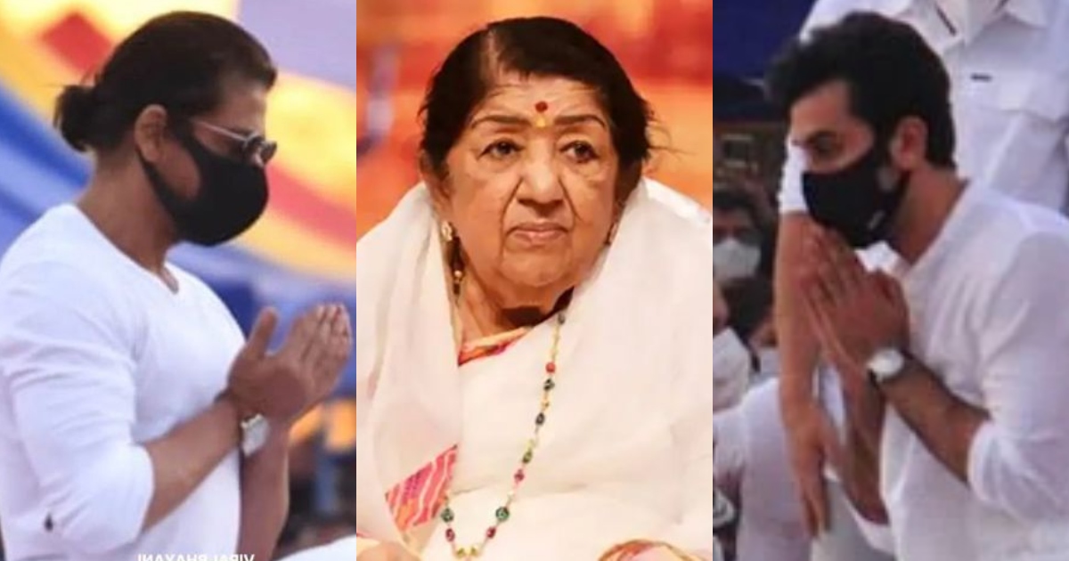 Lata Mangeshkar funeral: Shah Rukh Khan & Bollywood celebs