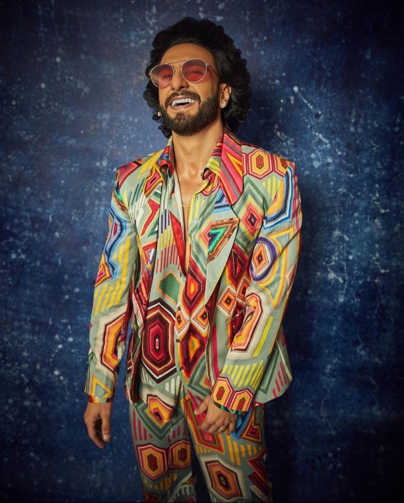 Ranveer Singh sports a colorful three-piece suit at Jayeshbhai