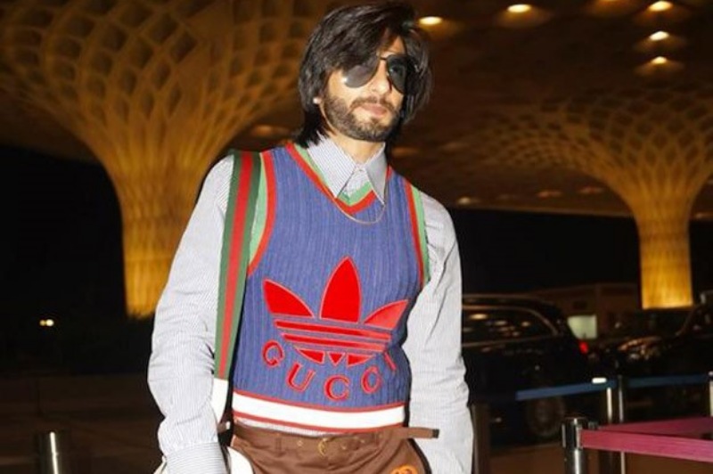 Ranveer Singh departs India flaunting high-end fashion