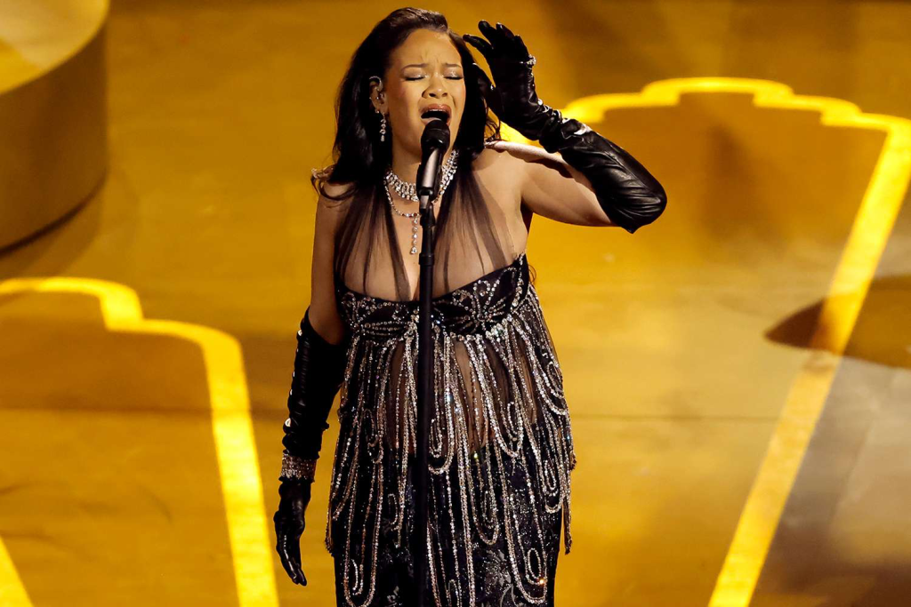 Rihanna dazzles the stage during her Oscars 2023 performance Masala