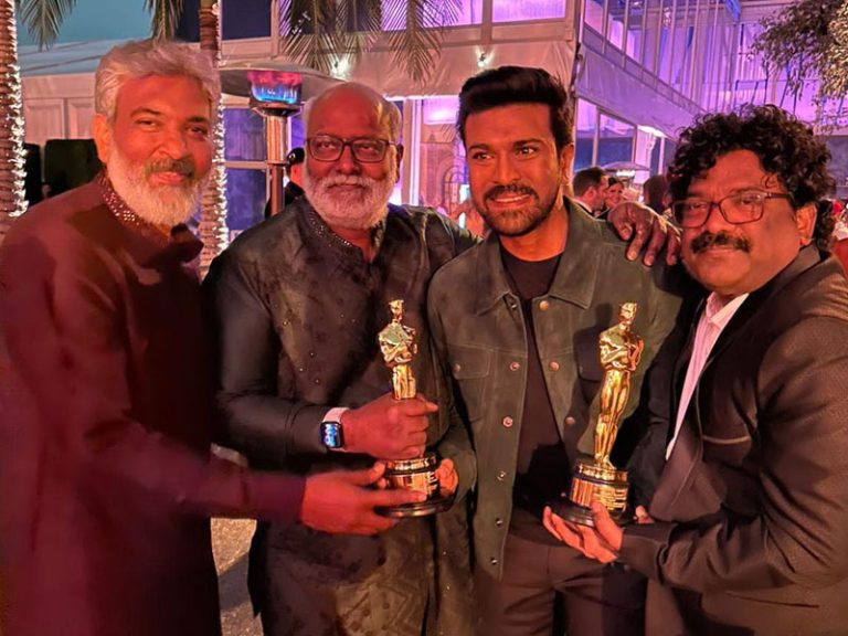 RRR win at Oscars Rajamouli throws celebration party love 1