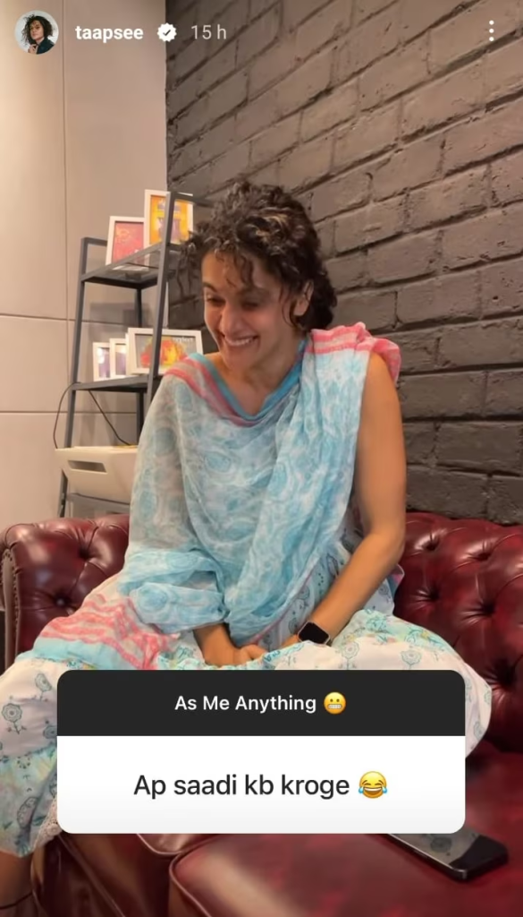 Taapsee Pannu before being pregnant