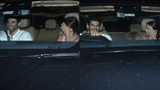 Ananya Panday hides face as is seen on a drive with rumored beau Aditya Roy Kapur - See pics