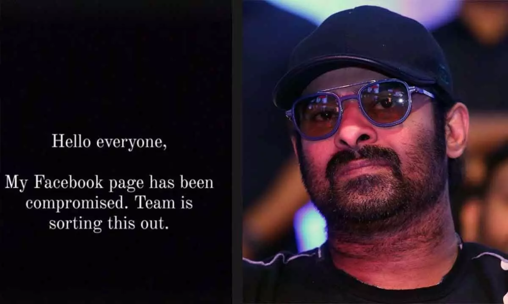 Prabhas' Official Facebook Page Gets Hacked - Masala.com