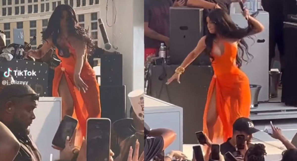 WATCH: Cardi B hurls her mic at fan who threw drink on her