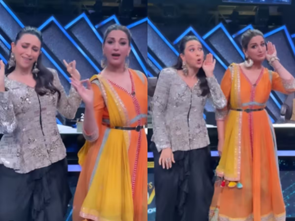 WATCH: Tabu reacts as Sonali Bendre, Karisma Kapoor recreate dance move of THIS "Hum Saath Saath Hain" song