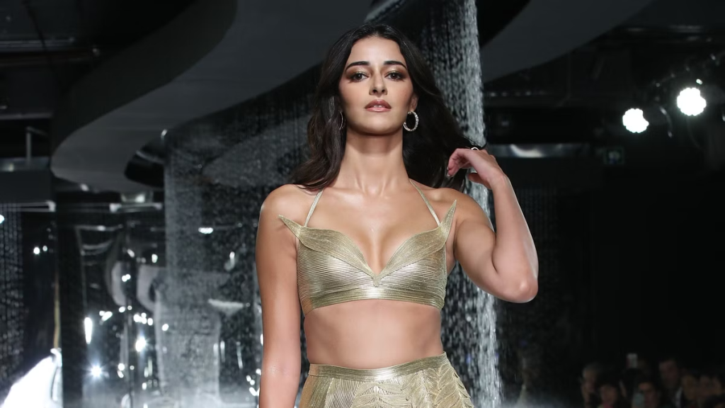 Ananya Panday shines in gold as she walks ramp at India Couture Week