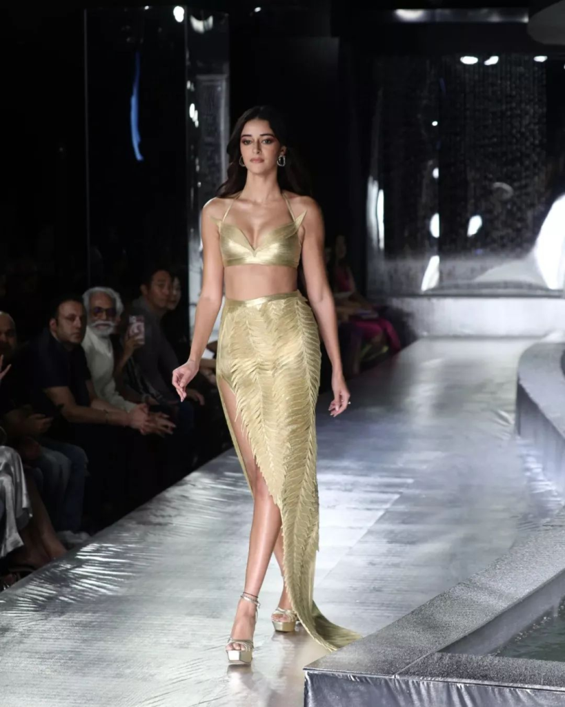 Ananya Panday shines in gold as she walks ramp at India Couture Week