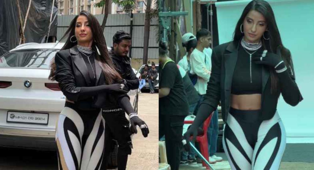 Nora Fatehi recreates Deepika Padukone's all black leather look