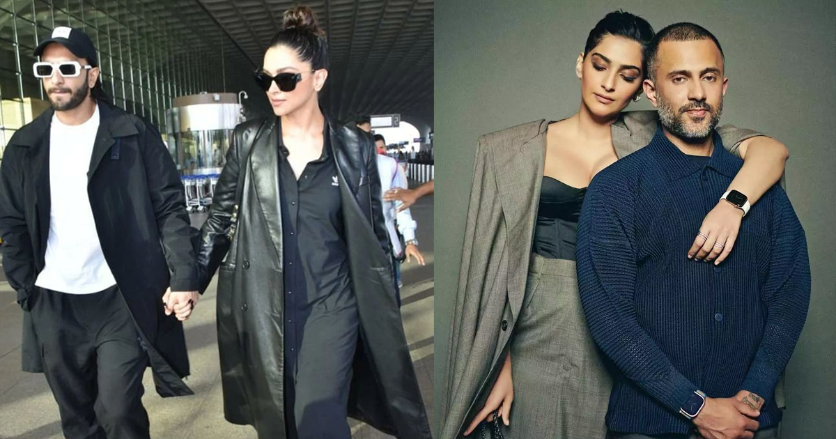 Ranveer Singh & Deepika Padukone Make A Snazzy Appearance In  Colour-Coordinated Ensembles