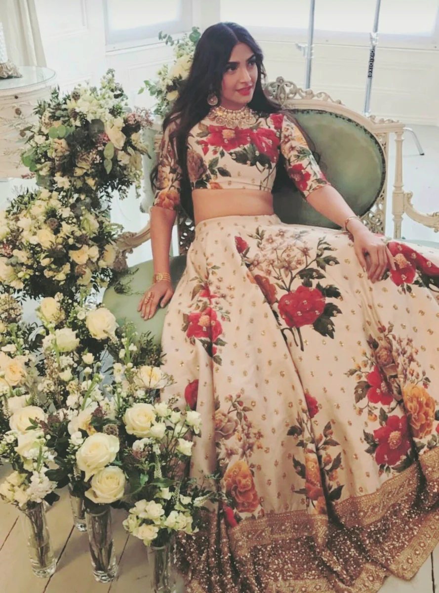 70 Brides Who Made Us Fall in Love With Floral Lehengas | WeddingBazaar
