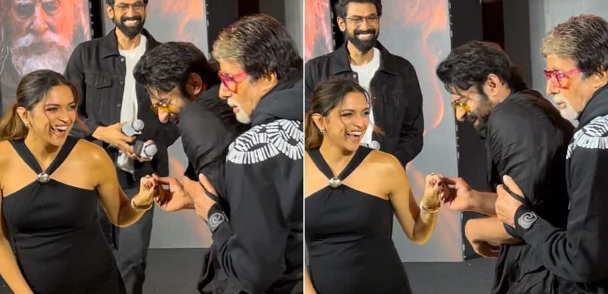 

Wednesday was buzzing as veteran Bollywood icon Amitabh Bachchan and Telugu stars Prabhas, and Rana Daggubati raced with each other to help Bollywood star Deepika Padukone at an event in Mumbai’s Juhu area.

Big B, Prabhas, Deepika, Rana and Tamil cinema legend Kamal Haasan, attended the pre-release event of the upcoming epic film ‘Kalki 2898 AD’ in the city, and while everyone was called on stage by the emcee to discuss the movie, Deepika too headed to the stage. Rana first rushed to help the pregnant actress, and so did Prabhas. However, Big B was seen asking them to hold off as he wanted to help her on stage.

As Deepika got down from the stage, when Prabhas helped her off, Big B hilariously gestured about Prabhas beating him to it. He pulled him from behind in jest sending the media into a fit of laughter. The Bollywood queen looked absolutely breathtaking in a sexy black halter neck bodycon dress. Now that maternity fashion is much more than just niche clothes, here is how you can replicate Deepika Padukone’s sexy monochrome look.

We love a mama-to-be flaunting her baby bump, and this moment for Deepika Padukone came after lots of recent trolling. Up until now, Deepika had chosen to go for looser silhouettes that do not specifically highlight her baby bump. But all that is in the past now as she rocked a ribbed black bodycon dress that hugs her curves just right.

Want to know how you can replicate this look? Well, if you want to go for exactly what Deepika Padukone wore, then the look will set you back a whopping INR 1,14,000. The dress worn by Deepika is from the brand Loewe. But the good news is that you can find many less expensive alternatives in the same style.

Deepika Padukone kept this internet-breaking look simple with a ribbed black dress and halter neck details. Since the dress is all black, she accessorized it with dainty jewelry pieces like stacked bracelets, rings, and dainty earrings in gold. 

For her hair and makeup, Deepika went her trusted route of a sultry bronze look and a teased wavy ponytail. Produced by Vyjayanthi Movies, ‘Kalki 2898 AD’ is set to arrive in cinemas on June 27, 2024.

To stay updated with the latest Bollywood news, follow us on Instagram and Twitter, like us on Facebook and visit masala.com, which is updated daily.

jQuery(function($){

				$("#main img").each(function(){

					var $this = $(this), flag = "";	
					if (this.hasAttribute("alt") === false)
						//text = " has no alt attribute";
                        flag=1;
					else if ($this.attr("alt") === "")
						//text = " has an empty alt attribute";
                        flag=1;
					else
						//text = " has an alt attribute of '"+$this.attr("alt")+"'";
                        flag=0;
                    if(flag==1){
					var trimStr = $.trim($("#main h1").text());
					if($this.parent().hasClass("post-thumbnail")){
					$this.attr('alt',trimStr);
					}
					else
					{
					if($this.next().text() === "")
					$this.attr('alt',trimStr);
					else
					$this.attr('alt',$this.next().text());
					}
                    }
				});			
			});

		Tagged: amitabh bachchan, Big B, Bollywood, bollywood news, celebrities, Deepika Padukone, Entertainment, Latest, prabhas	

