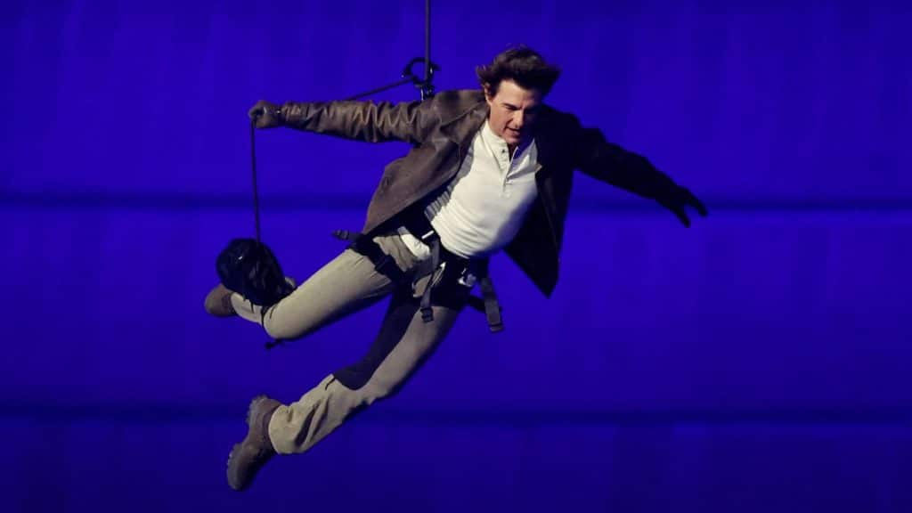 Paris Olympics 2024 Tom Cruise jumps from the top of the massive