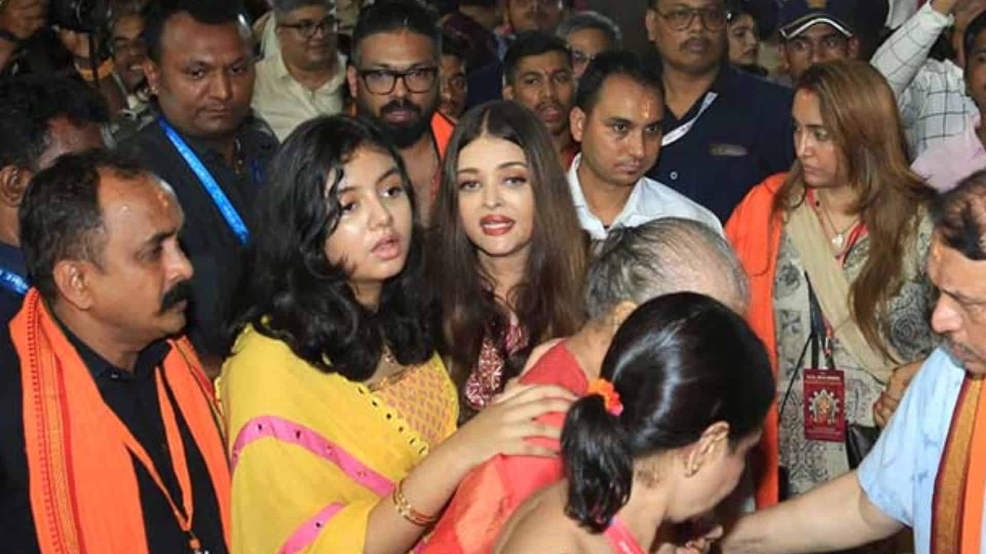  Aishwarya Rai Bachchan and Abhishek Bachchan’s divorce rumours have been doing the rounds ever since the Refugee actor was spotted without his wedding ring at an event last year. Ever since then, the two have been mired in endless controversies and speculations but the couple continues to keep mum. Abhishek did flaunt his wedding ring at an event and said all these rumours were being blown out of proportion. It all began last year in November and ever since then, there’s some news or the other regarding this couple that has been married for 17 years. A video that is going viral on social media shows Aishwarya Rai at a Ganpati Pandal with daughter Aaradhya and mother Vrinda Rai. At one moment, Aishwarya tells her daughter- “Aaradhya, gaadi aa gayi, go.” Aishwarya Rai Bachchan spotted sans Abhishek Bachchan Fans were at it again and began making speculations that all is not well between Abhishek Bachchan and Aishwarya Rai Bachchan as the actress made an appearance at the Ganpati Pandal without her husband. View this post on Instagram A post shared by Viral Bhayani (@viralbhayani) However, for a change, most of the comments were only about the beauty of Miss World. And another comment said how the three generations came together for the joyous occasion. Aishwarya Rai Bachchan and Abhishek Bachchan’s love story Abhishek Bachchan once said in an interview that he proposed to the love of his life during the shooting of Guru back in 2006 and that too with a fake ring but the actress still went ahead and said yes because she felt he was original and real. The two have done many films together like Dhaai Akshar Prem Ke, Kuch Naa Kaho, Dhoom 2, Guru, Umrao Jaan, Sarkar Raj, and Raavan. When Aishwarya Rai Bachchan confessed she fights with Abhishek Bachchan everyday In an interview with Vogue in 2010, the actress spoke about how she fights with her husband daily but also revealed how their disagreements are minor and healthy. And the Yuva star quipped that otherwise, it would be ‘boring.’ Abhishek Bachchan also said he’s the one who says sorry first. He quipped, “Women don’t make up! But we have a rule—we don’t go to bed angry. And sometimes men apologize just because they’re tired and want to sleep.” That’s not all, on Koffee With Karan season 3, when the couple graced filmmaker Karan Johar’s couch, during the Rapid Fire Round segment, when Karan asked Abhishek about the one thing he dislikes about his wife, he said, “She’s a tad bit disorganized.” And Aishwarya could be seen with an embarrassing smile. Also Read: When Aishwarya Rai Bachchan declared that ‘everything else is secondary’ prioritizing daughter Aaradhya over Abhishek Bachchan and his family To stay updated with the latest Bollywood news, follow us on Instagram and Twitter, like us on Facebook and visit Masala.com, which is updated daily. jQuery(function($){ $("#main img").each(function(){ var $this = $(this), flag = ""; if (this.hasAttribute("alt") === false) //text = " has no alt attribute"; flag=1; else if ($this.attr("alt") === "") //text = " has an empty alt attribute"; flag=1; else //text = " has an alt attribute of '"+$this.attr("alt")+"'"; flag=0; if(flag==1){ var trimStr = $.trim($("#main h1").text()); if($this.parent().hasClass("post-thumbnail")){ $this.attr('alt',trimStr); } else { if($this.next().text() === "") $this.attr('alt',trimStr); else $this.attr('alt',$this.next().text()); } } }); }); Tagged: Aaradhya Bachchan, Abhishek Bachchan, aishwarya and abhishek bachchan, Aishwarya Rai Bachchan 