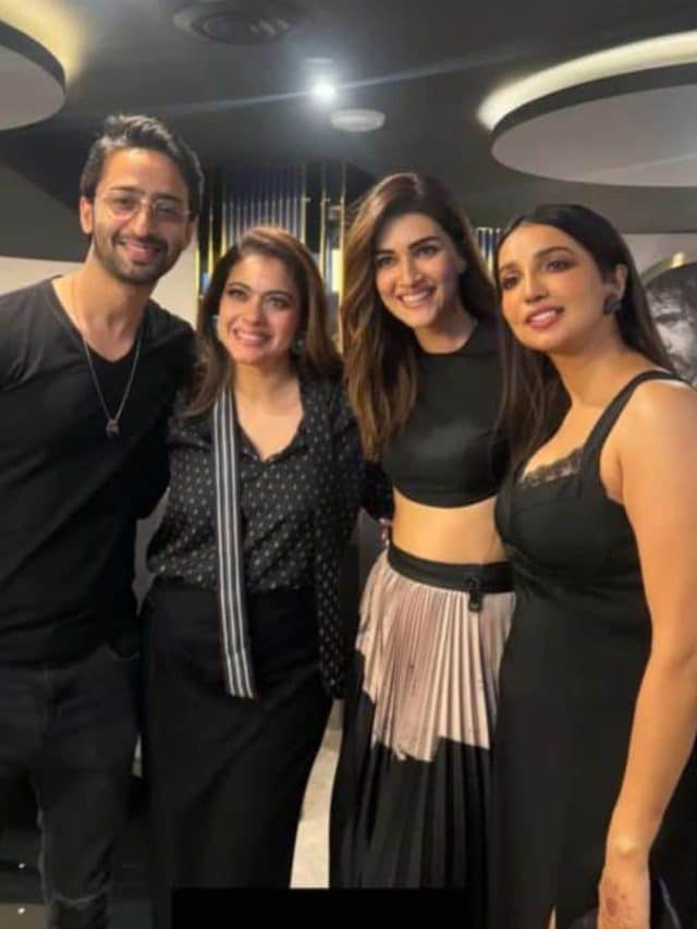 Do Patti Premiere: Kriti Sanon, Kajol, and Shaheer Sheikh lead the night in chic black attires