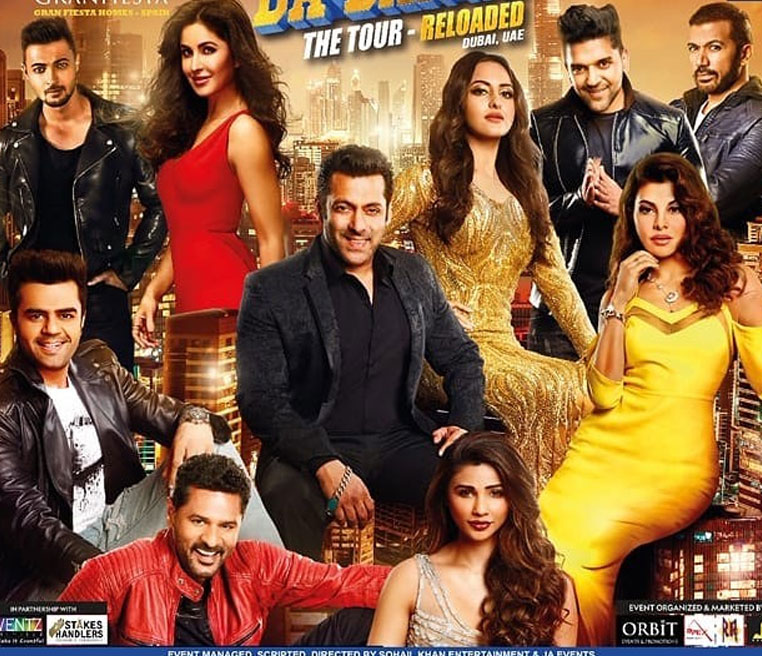 Da Bangg The Tour Reloaded Salman Khan Katrina Kaif Jacqueline Fernandez And Others Return To Dubai Masala Com Dabangg 2 starring salman khan and sonakshi sinha in the lead role. da bangg the tour reloaded salman khan